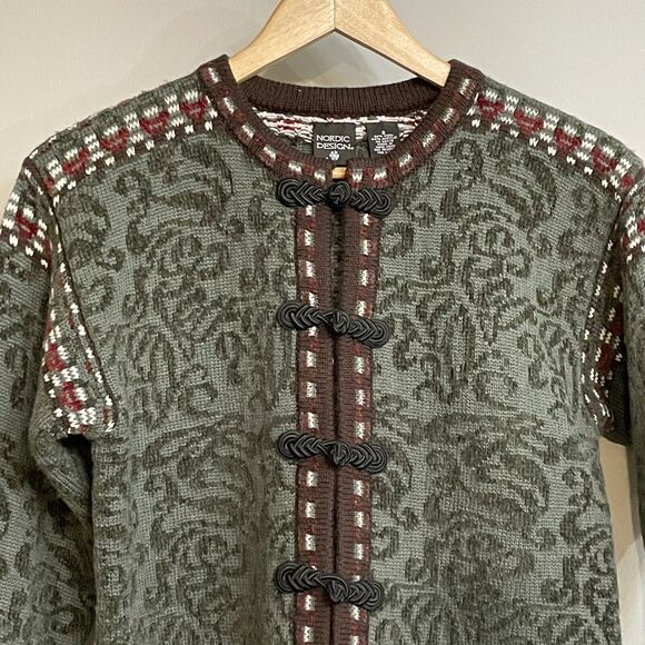 Nordic‎ Design Sweater Cardigan Wool Blend Womens Sz Small EUC - Picture 2 of 14